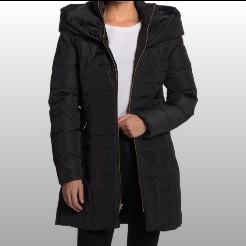 Cole Haan Feather Down Shawl Collar Coat